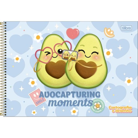 Foto ilustrativa Caderno de Cartografia e Desenho Espiral Capa Dura Abacute 80 Folhas