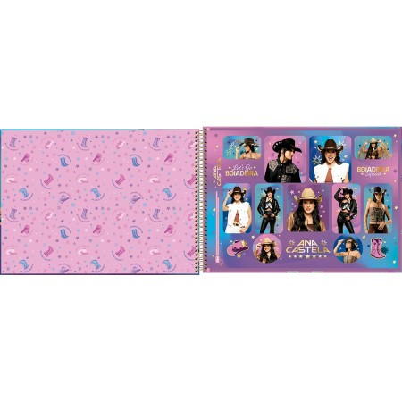 Foto ilustrativa Caderno de Cartografia e Desenho Espiral Capa Dura Ana Castela 80 Folhas