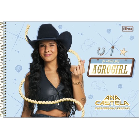 Foto ilustrativa Caderno de Cartografia e Desenho Espiral Capa Dura Ana Castela 80 Folhas