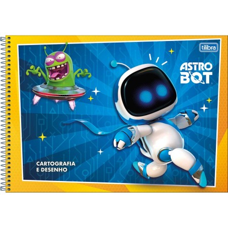 Foto ilustrativa Caderno de Cartografia e Desenho Espiral Capa Dura Astro 80 Folhas