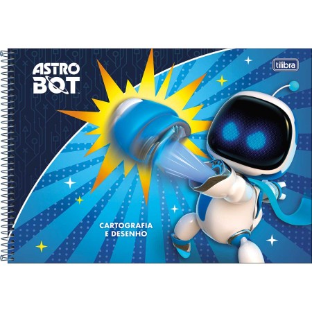 Foto ilustrativa Caderno de Cartografia e Desenho Espiral Capa Dura Astro 80 Folhas