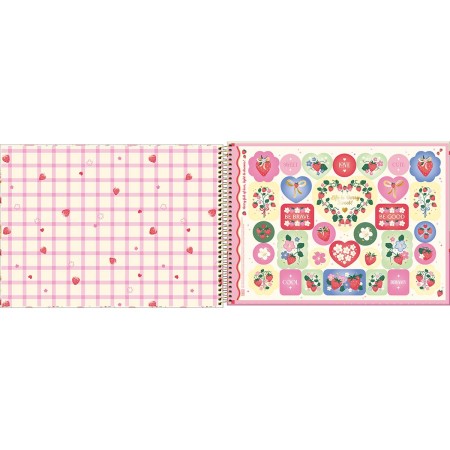 Foto ilustrativa Caderno de Cartografia e Desenho Espiral Capa Dura Be Berry! 80 Folhas