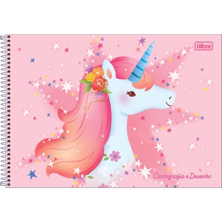 Foto ilustrativa Caderno de Cartografia e Desenho Espiral Capa Dura Blink 80 Folhas