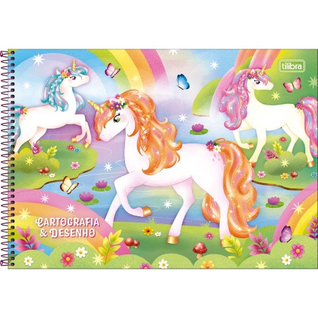 Foto ilustrativa Caderno de Cartografia e Desenho Espiral Capa Dura Blink 80 Folhas