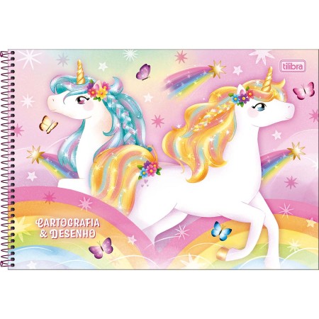 Foto ilustrativa Caderno de Cartografia e Desenho Espiral Capa Dura Blink 80 Folhas