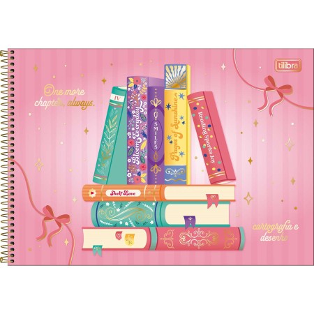 Foto ilustrativa Caderno de Cartografia e Desenho Espiral Capa Dura Bookland 80 Folhas