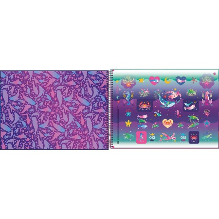 Foto ilustrativa Caderno de Cartografia e Desenho Espiral Capa Dura Bubble 80 Folhas