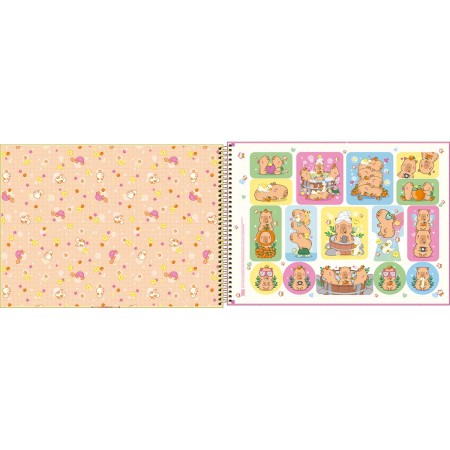 Foto ilustrativa Caderno de Cartografia e Desenho Espiral Capa Dura Capyclub 80 Folhas