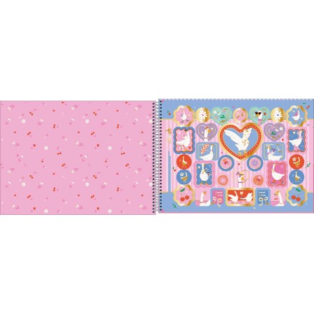 Foto ilustrativa Caderno de Cartografia e Desenho Espiral Capa Dura Cindy 80 Folhas