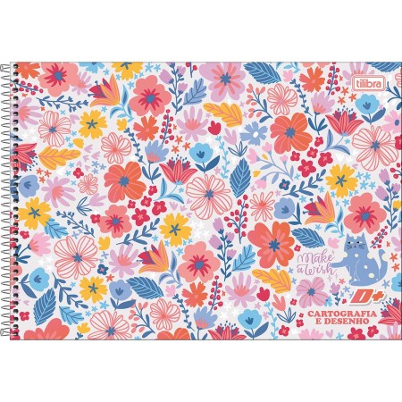 Foto ilustrativa Caderno de Cartografia e Desenho Espiral Capa Dura D+ Feminino 96 Folhas