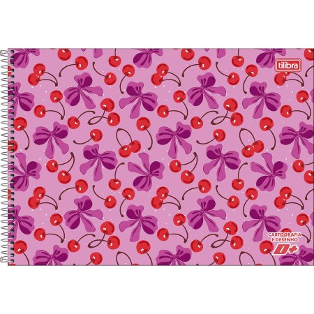 Foto ilustrativa Caderno de Cartografia e Desenho Espiral Capa Dura D+ Feminino 96 Folhas