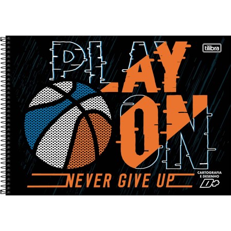 Foto ilustrativa Caderno de Cartografia e Desenho Espiral Capa Dura D+ Masculino 96 Folhas