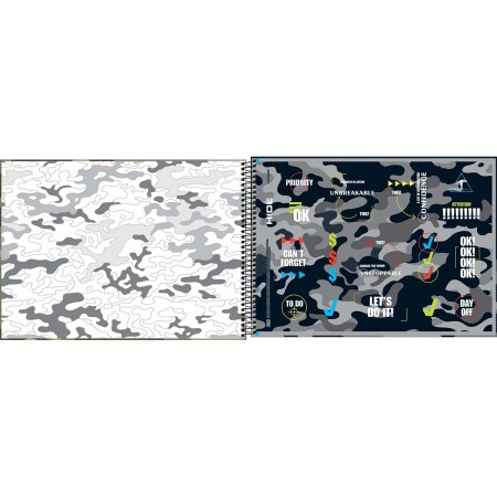 Foto ilustrativa Caderno de Cartografia e Desenho Espiral Capa Dura Hide 80 Folhas