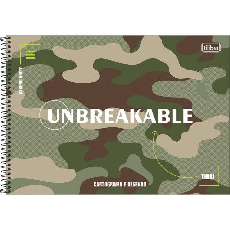 Foto ilustrativa Caderno de Cartografia e Desenho Espiral Capa Dura Hide 80 Folhas