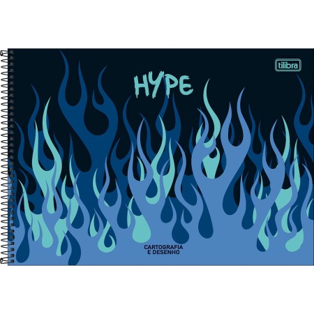 Foto ilustrativa Caderno de Cartografia e Desenho Espiral Capa Dura Hype 80 Folhas