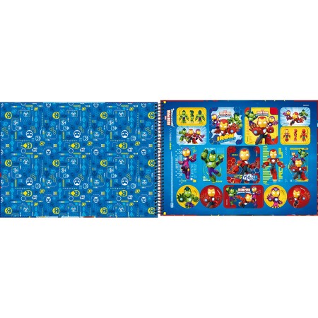 Foto ilustrativa Caderno de Cartografia e Desenho Espiral Capa Dura Iron Man 80 Folhas