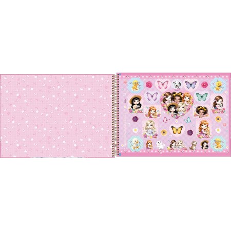 Foto ilustrativa Caderno de Cartografia e Desenho Espiral Capa Dura Jolie 80 Folhas