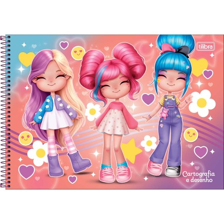 Foto ilustrativa Caderno de Cartografia e Desenho Espiral Capa Dura La Liz 80 Folhas