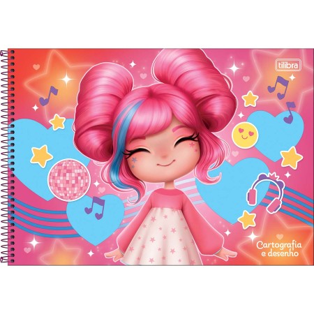 Foto ilustrativa Caderno de Cartografia e Desenho Espiral Capa Dura La Liz 80 Folhas