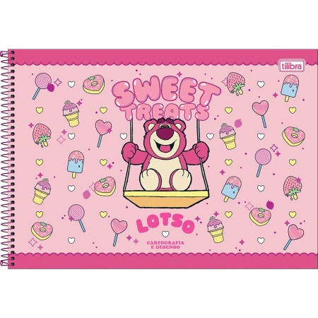 Foto ilustrativa Caderno de Cartografia e Desenho Espiral Capa Dura Lotso 80 Folhas