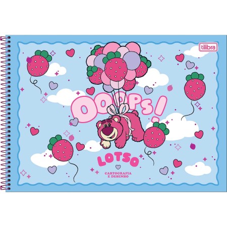 Foto ilustrativa Caderno de Cartografia e Desenho Espiral Capa Dura Lotso 80 Folhas
