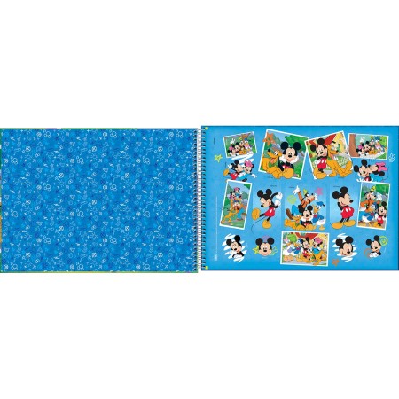 Foto ilustrativa Caderno de Cartografia e Desenho Espiral Capa Dura Mickey 80 Folhas