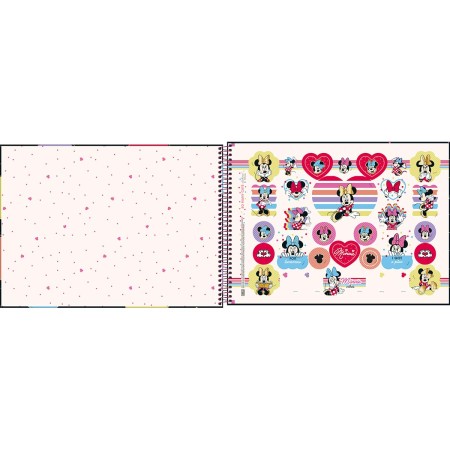 Caderno cartografia e desenho capa dura 80 folhas Disney Minnie Kawaii,  Spiral, 2373631- PT 1 UN - Escolar - Kalunga