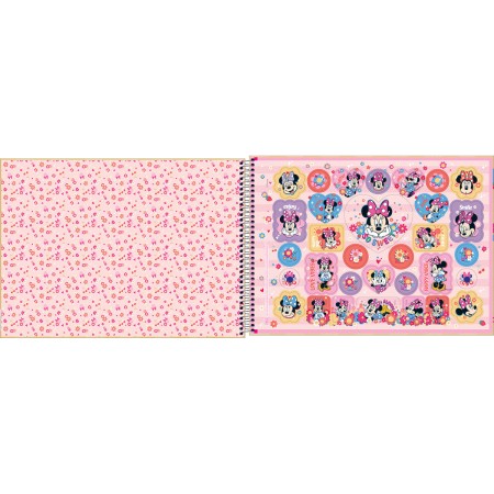 Foto ilustrativa Caderno de Cartografia e Desenho Espiral Capa Dura Minnie 80 Folhas