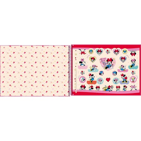 Foto ilustrativa Caderno de Cartografia e Desenho Espiral Capa Dura Minnie 80 Folhas