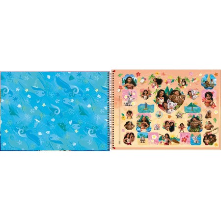 Foto ilustrativa Caderno de Cartografia e Desenho Espiral Capa Dura Moana 80 Folhas