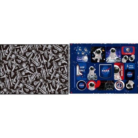 Foto ilustrativa Caderno de Cartografia e Desenho Espiral Capa Dura Nasa 80 Folhas