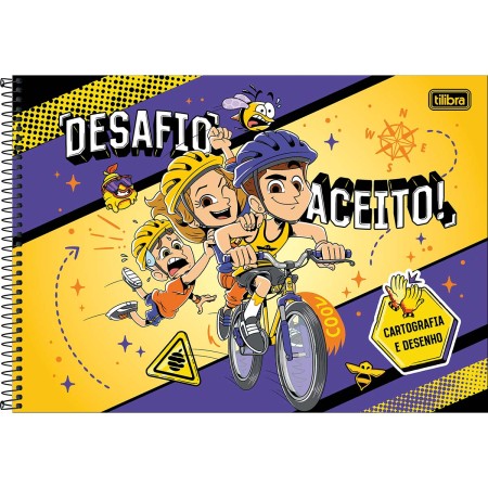 Foto ilustrativa Caderno de Cartografia e Desenho Espiral Capa Dura Natan Por Aí 80 Folhas