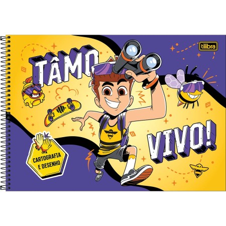 Foto ilustrativa Caderno de Cartografia e Desenho Espiral Capa Dura Natan Por Aí 80 Folhas