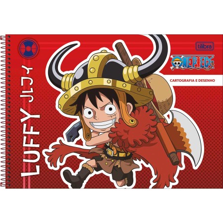 Foto ilustrativa Caderno de Cartografia e Desenho Espiral Capa Dura One Piece 80 Folhas