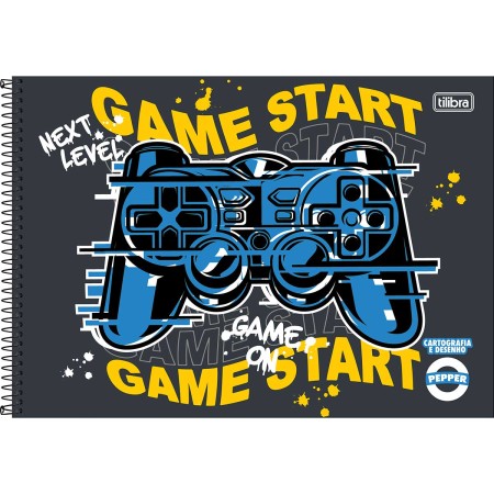 Foto ilustrativa Caderno de Cartografia e Desenho Espiral Capa Dura Pepper 80 Folhas