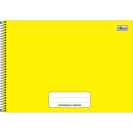 Foto ilustrativa Caderno de Cartografia e Desenho Espiral Capa Dura Pepper Cores 80 Folhas