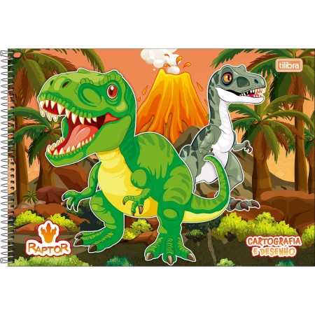 Foto ilustrativa Caderno de Cartografia e Desenho Espiral Capa Dura Raptor 80 Folhas