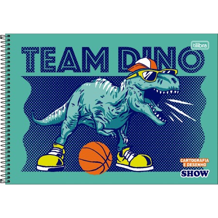 Foto ilustrativa Caderno de Cartografia e Desenho Espiral Capa Dura Show Masculino 80 Folhas