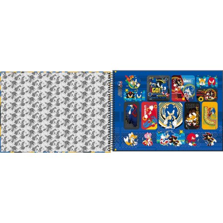Foto ilustrativa Caderno de Cartografia e Desenho Espiral Capa Dura Sonic 80 Folhas