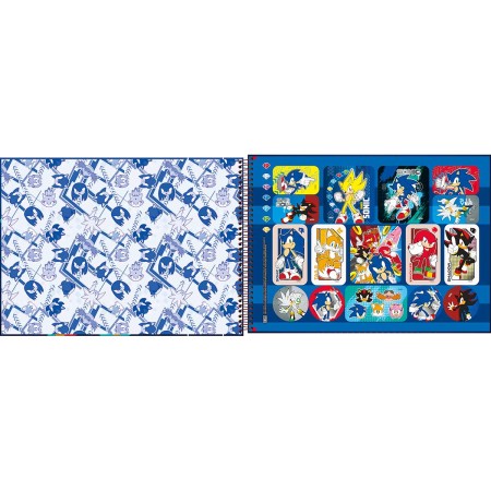 Foto ilustrativa Caderno de Cartografia e Desenho Espiral Capa Dura Sonic 80 Folhas