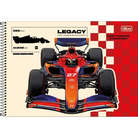 Foto ilustrativa Caderno de Cartografia e Desenho Espiral Capa Dura Speed 80 Folhas