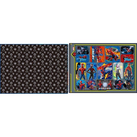 Foto ilustrativa Caderno de Cartografia e Desenho Espiral Capa Dura Spider-Man 80 Folhas