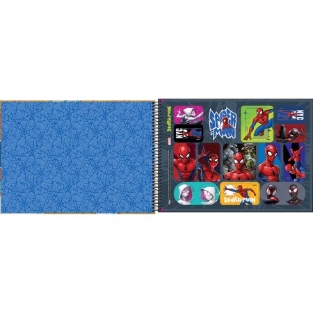 Foto ilustrativa Caderno de Cartografia e Desenho Espiral Capa Dura Spider-Man 80 Folhas