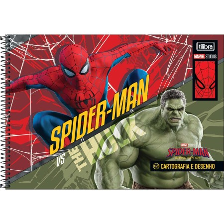 Foto ilustrativa Caderno de Cartografia e Desenho Espiral Capa Dura Spider-Man: Brand New Day 80 Folhas