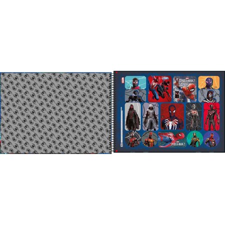 Foto ilustrativa Caderno de Cartografia e Desenho Espiral Capa Dura Spider Man Game 80 Folhas
