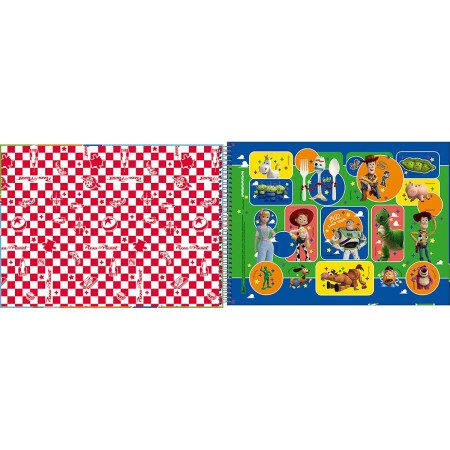 Foto ilustrativa Caderno de Cartografia e Desenho Espiral Capa Dura Toy Story 80 Folhas