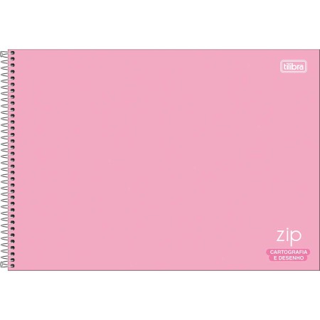Foto ilustrativa Caderno de Cartografia e Desenho Espiral Capa Dura Zip Colors 80 Folhas