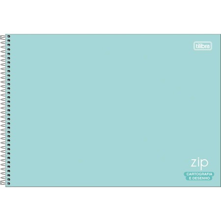 Foto ilustrativa Caderno de Cartografia e Desenho Espiral Capa Dura Zip Colors 80 Folhas