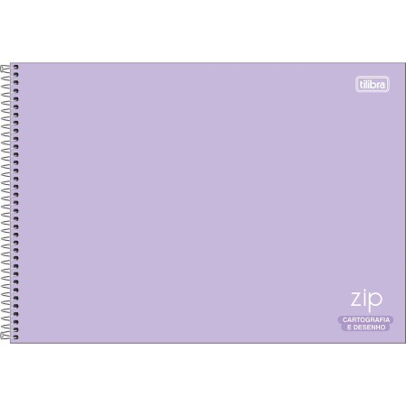 Foto ilustrativa Caderno de Cartografia e Desenho Espiral Capa Dura Zip Colors 80 Folhas