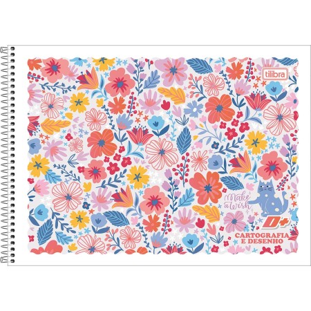Foto ilustrativa Caderno de Cartografia e Desenho Espiral Capa Flexível D+ 96 Folhas